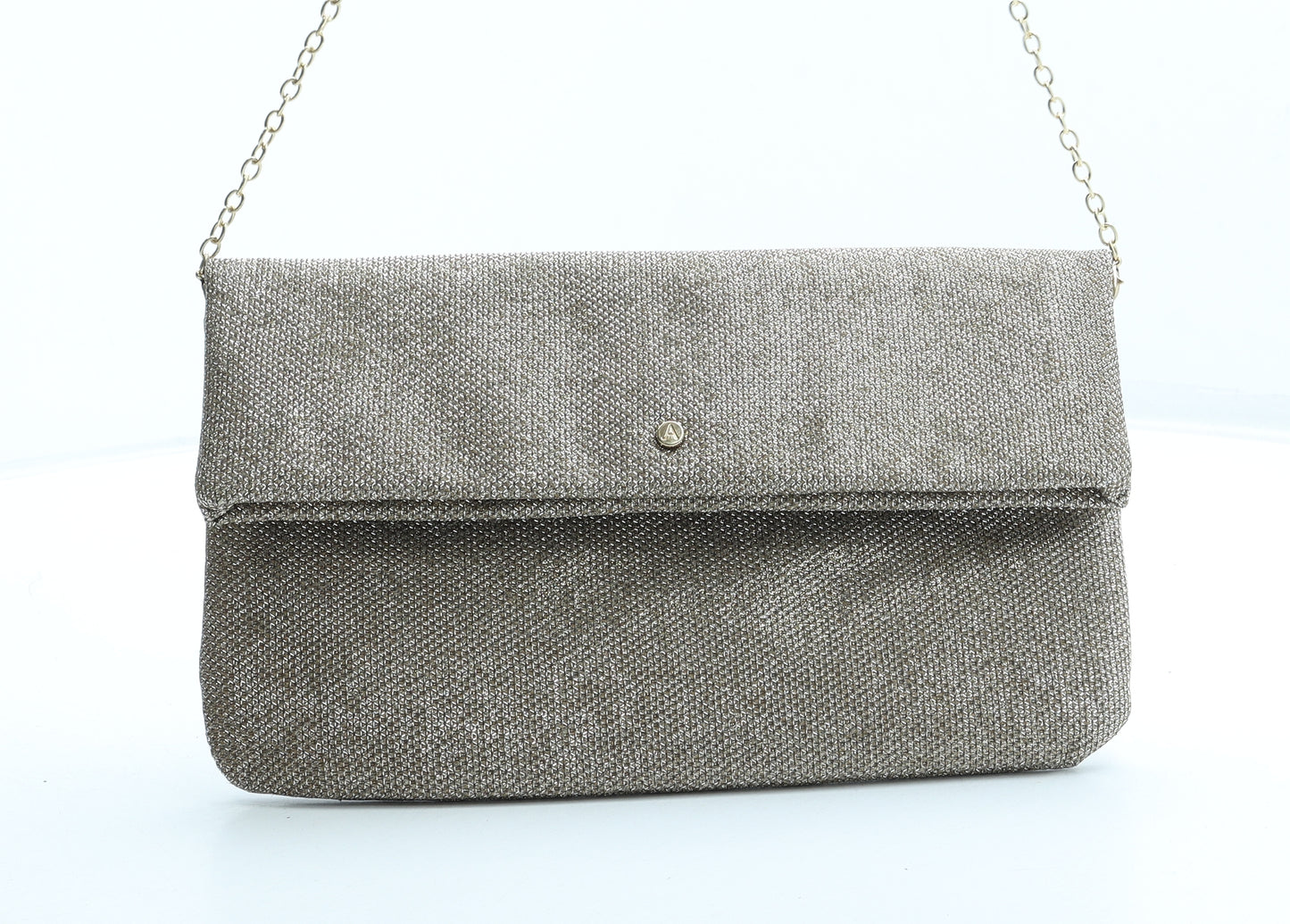 Accessorize Womens Gold Polyester Clutch Size Small