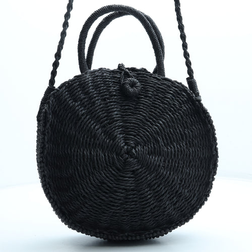 Primark Womens Black Straw Shoulder Bag Size Medium