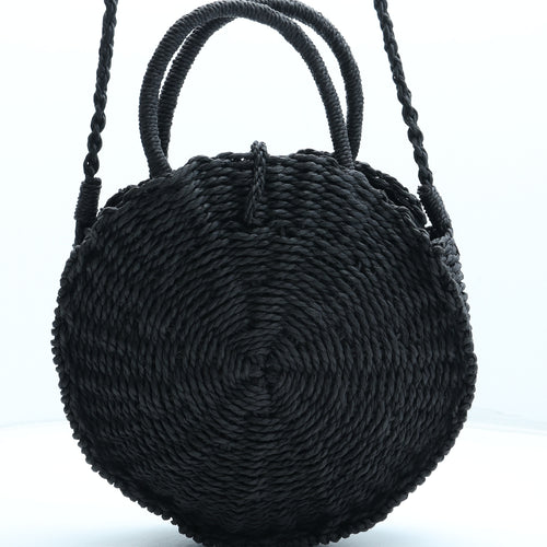 Primark Womens Black Straw Shoulder Bag Size Medium