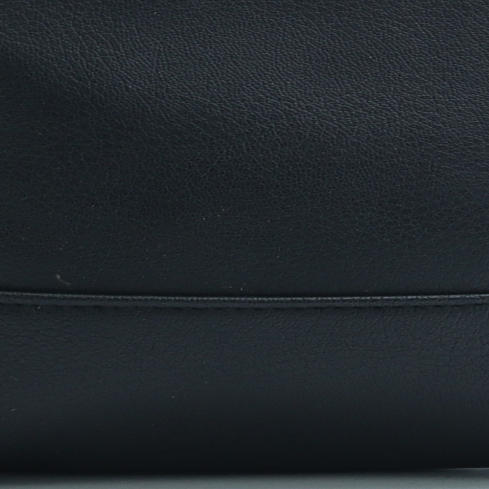 Atmosphere Womens Black Polyurethane Shoulder Bag Size Small