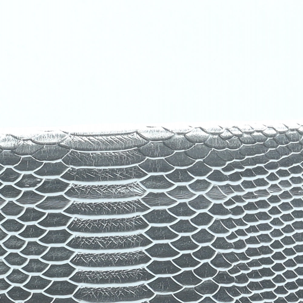New Look Womens Silver Polyurethane Clutch Size Small - Snake Texture