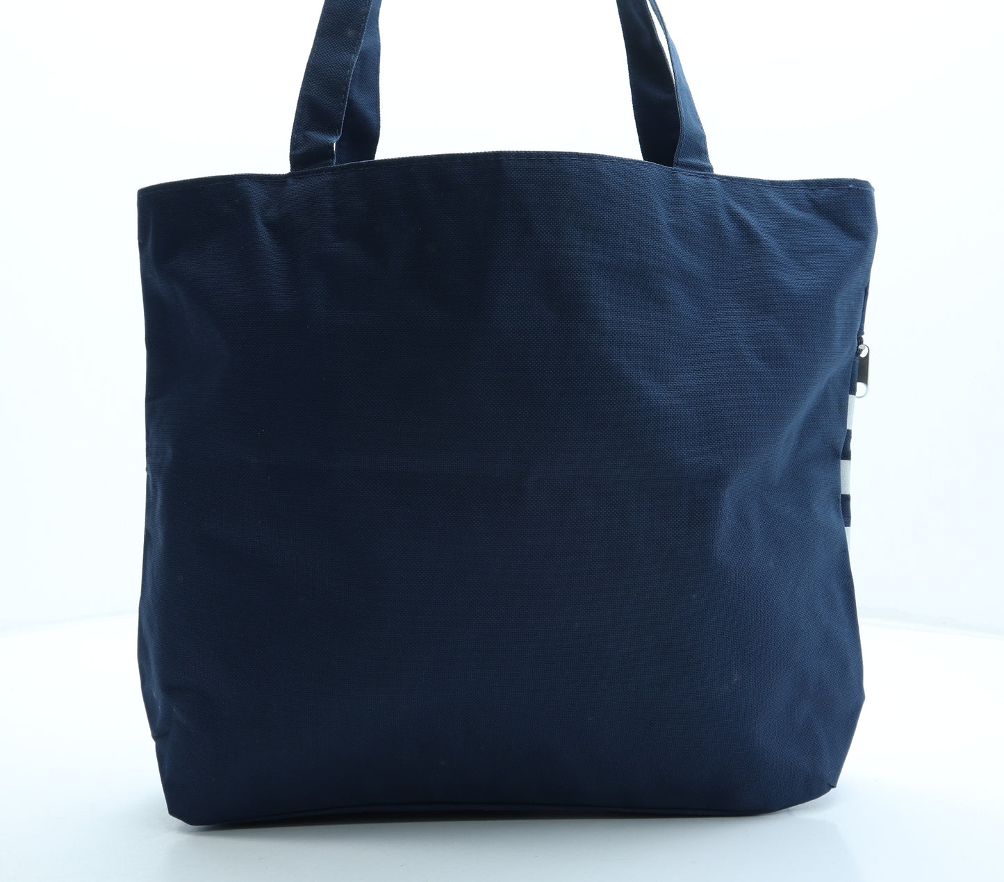 Capri Womens Blue Striped Polyester Tote Size Medium