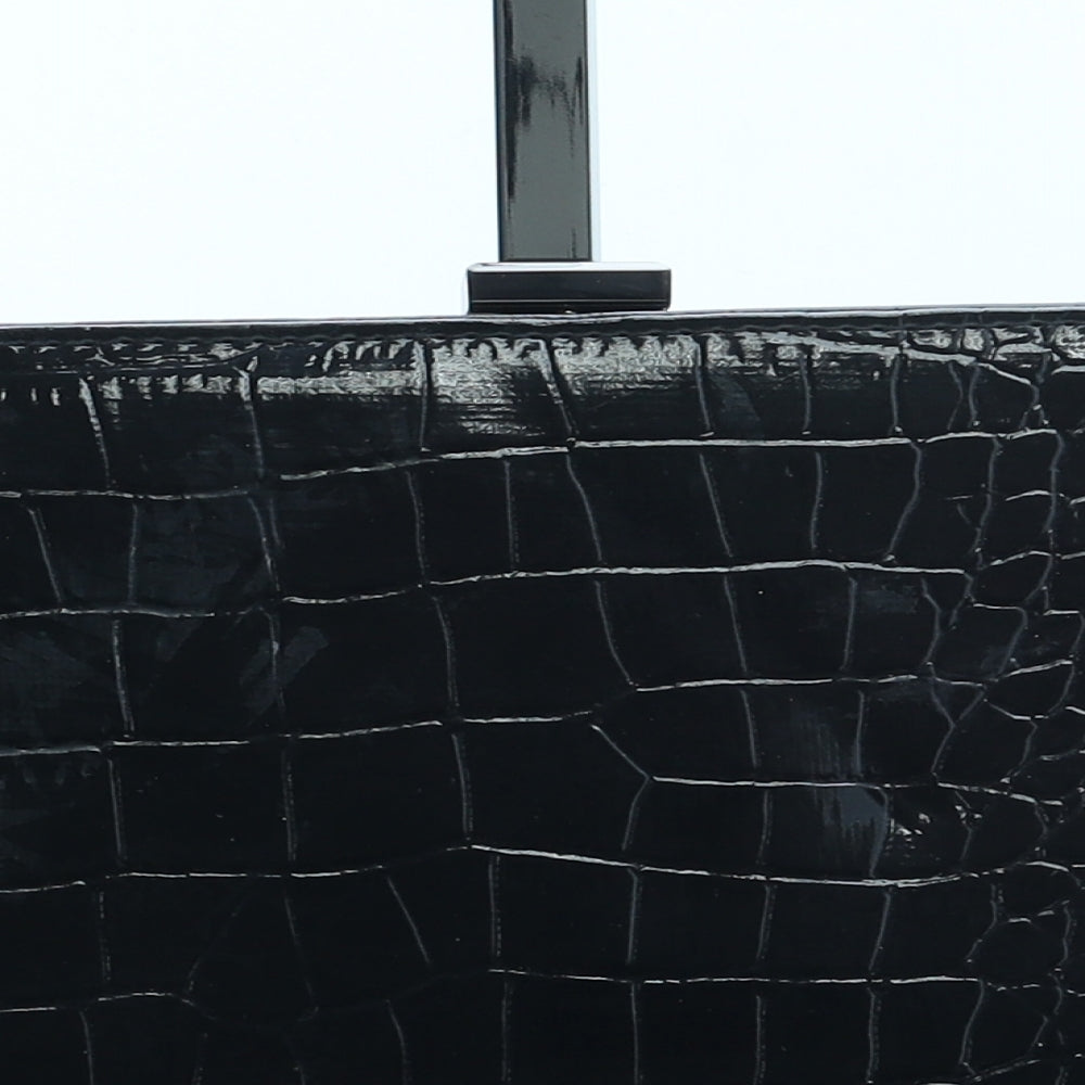 Atmosphere Womens Black Polyurethane Clutch Size Small - Croc Texture