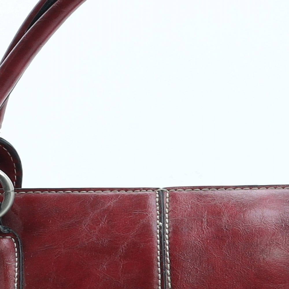 Preworn Womens Red Polyester Top Handle Bag Size Small