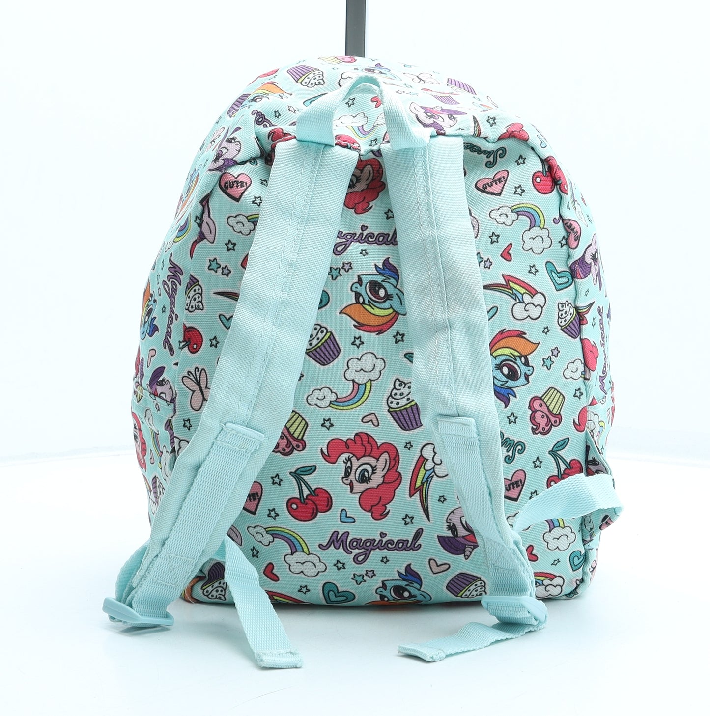 Hasbro Girls Multicoloured Geometric Polyester Backpack Size Small Zip - My Little Pony