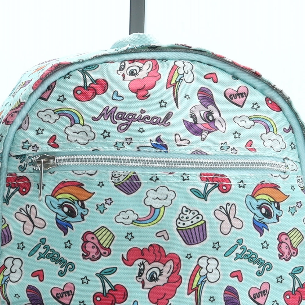 Hasbro Girls Multicoloured Geometric Polyester Backpack Size Small Zip - My Little Pony