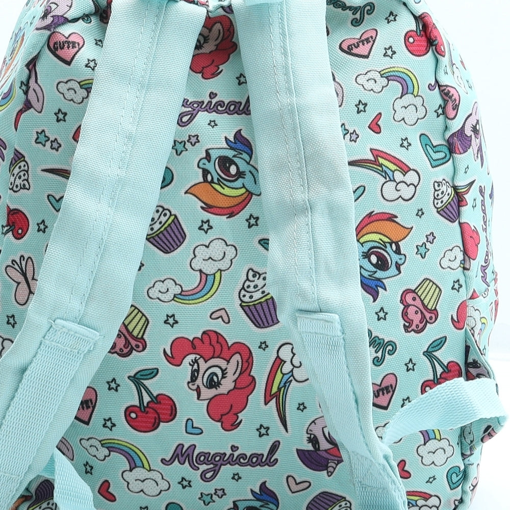 Hasbro Girls Multicoloured Geometric Polyester Backpack Size Small Zip - My Little Pony