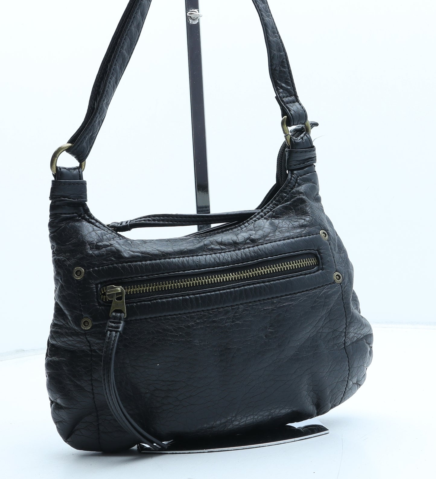 Marks and Spencer Womens Black Polyurethane Crossbody Size Small