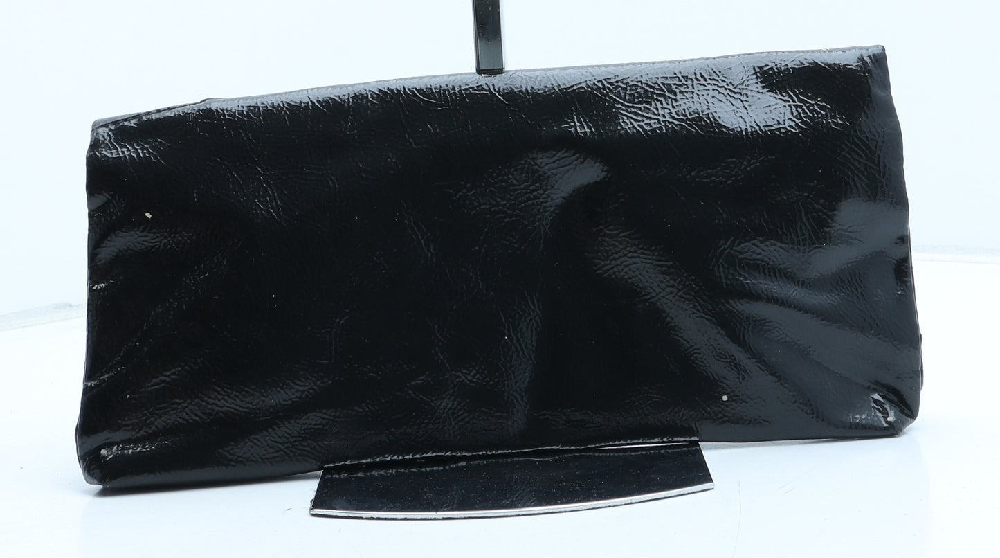 Atmosphere Womens Black Polyurethane Clutch Size Medium