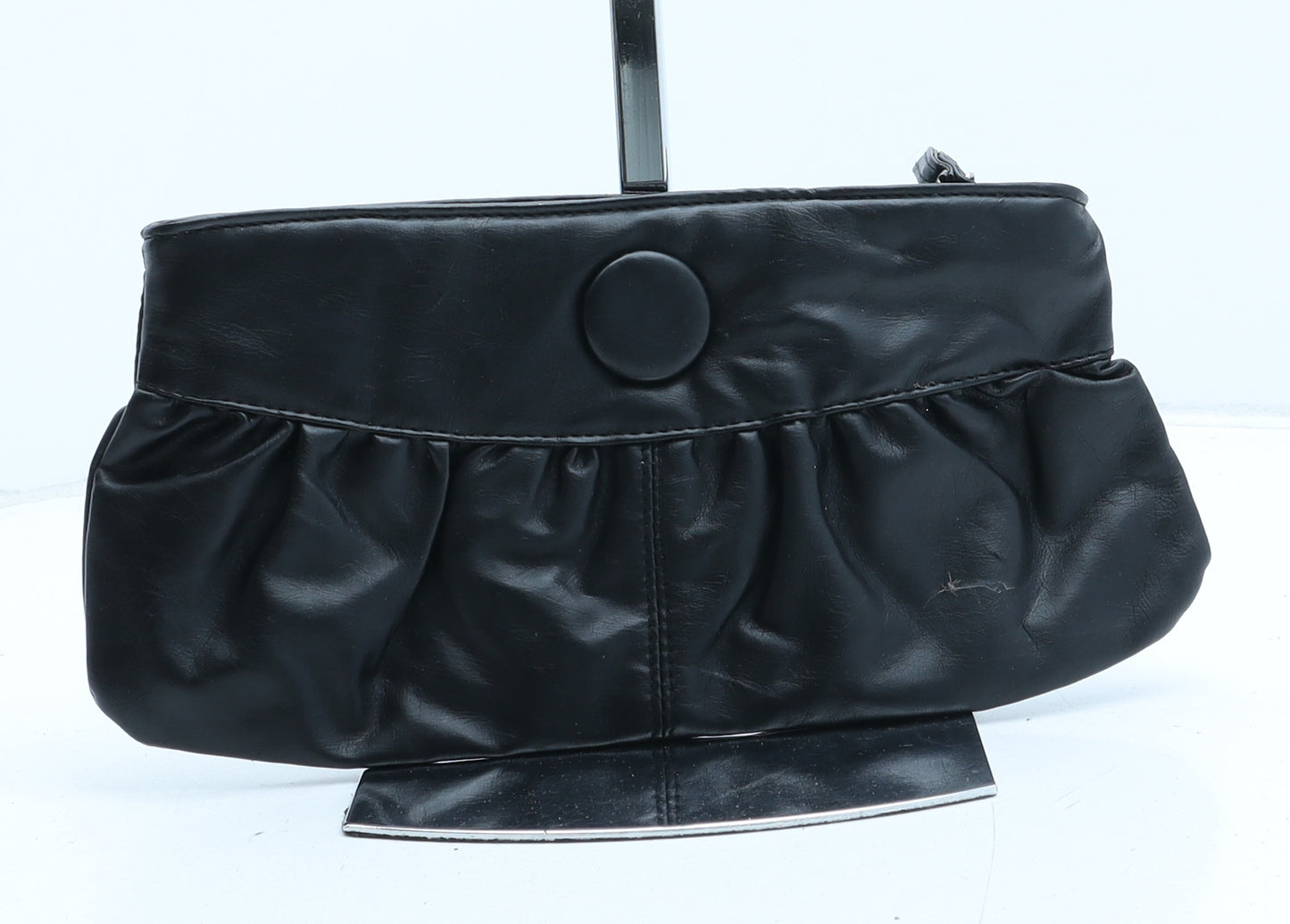 Preworn Womens Black PVC Clutch Size Small