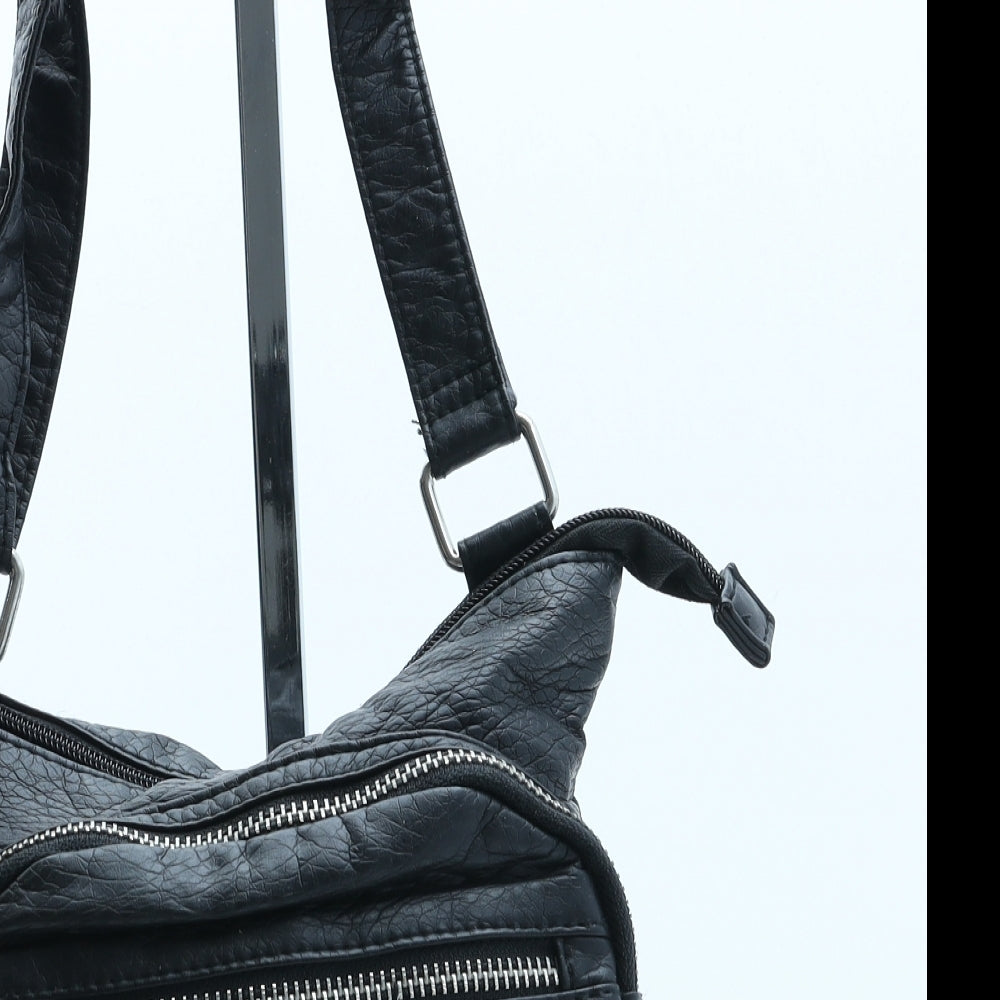 Atmosphere Womens Black Polyurethane Crossbody Size Small