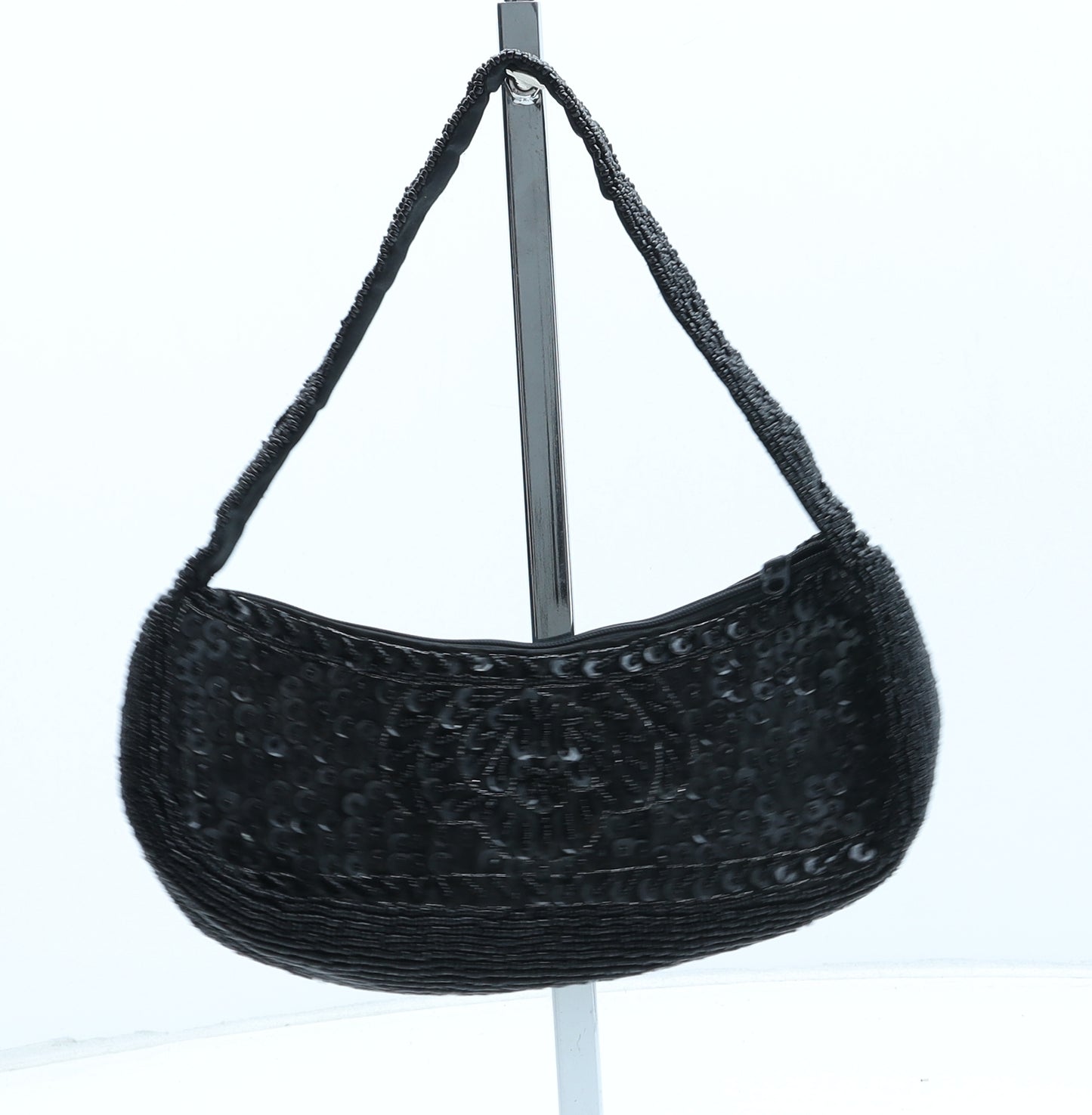 Boots Womens Black Polyester Top Handle Bag Size Small