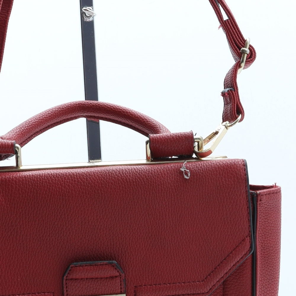 New Look Womens Black Polyurethane Satchel Size Medium