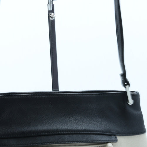 Marks and Spencer Womens Beige Colorblock Polyurethane Crossbody Size Medium