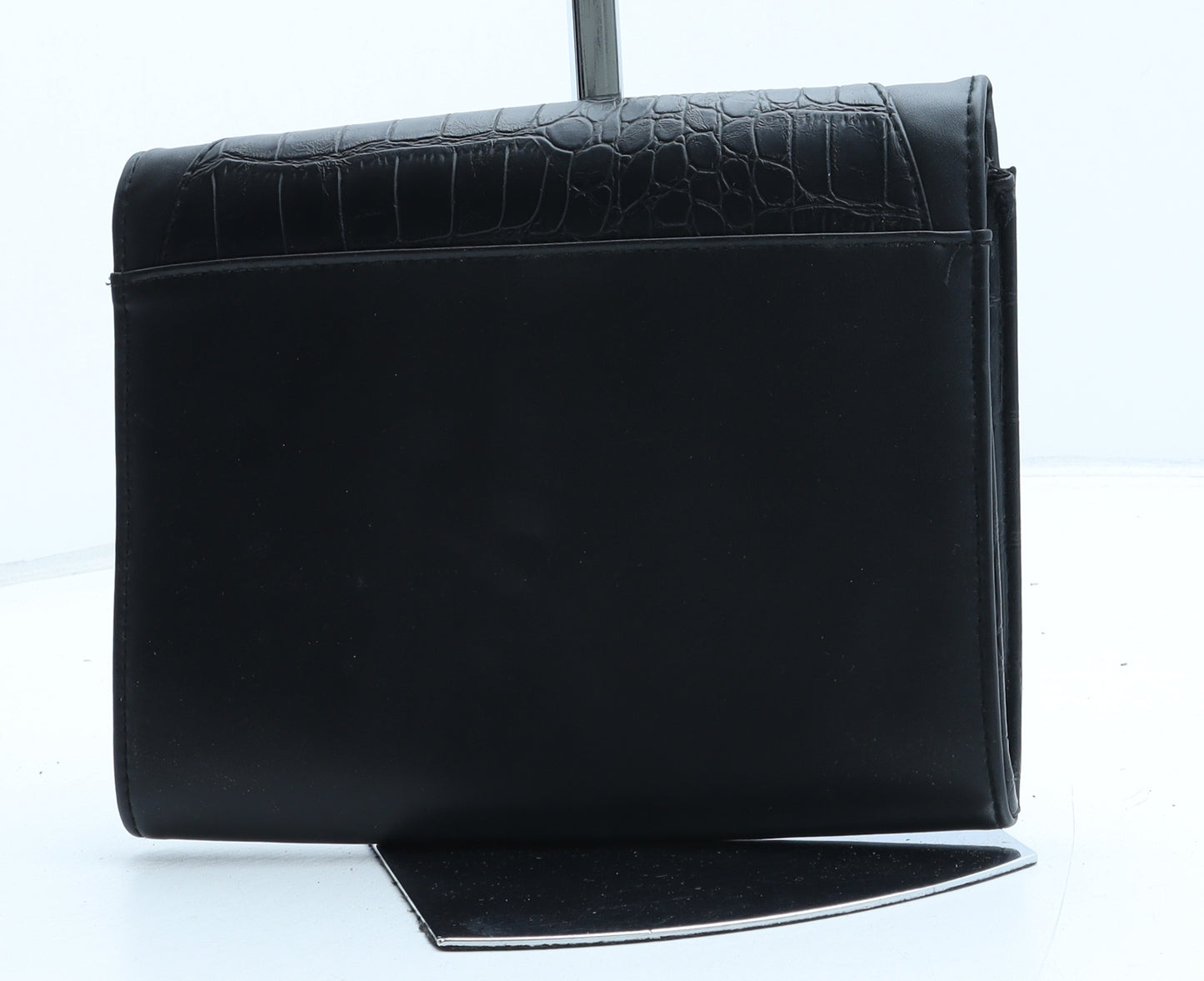 Atmosphere Womens Black Polyurethane Clutch Size Small - Croc Texture