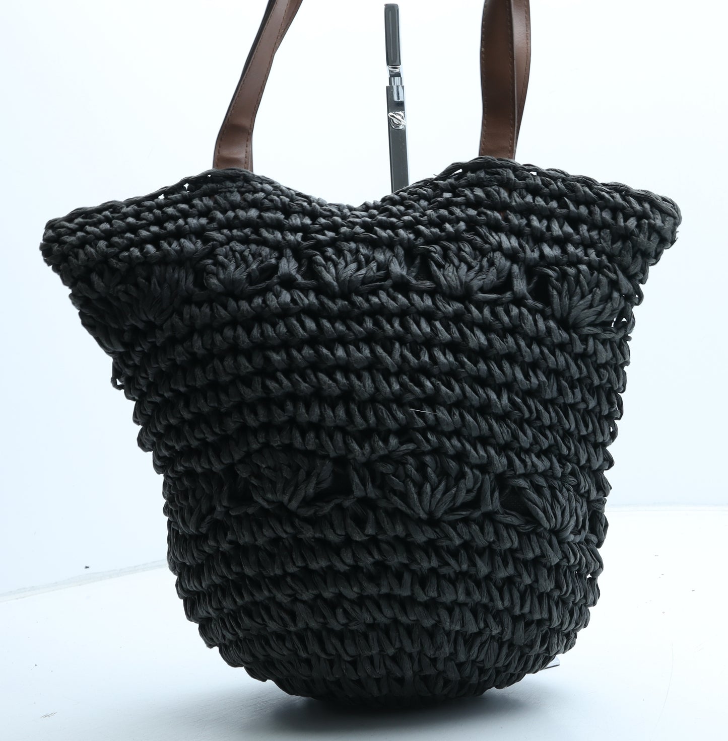 Marks and Spencer Womens Black Paper Fibre Tote Size Medium