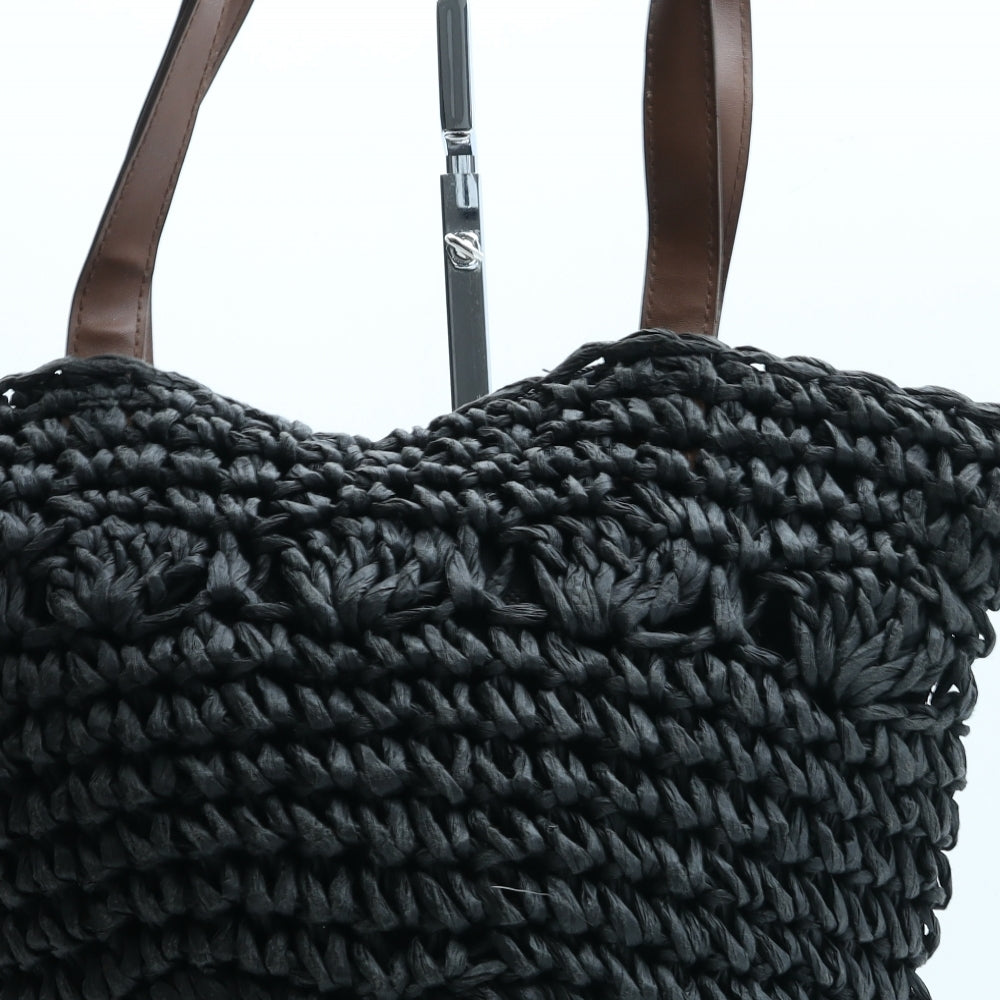 Marks and Spencer Womens Black Paper Fibre Tote Size Medium
