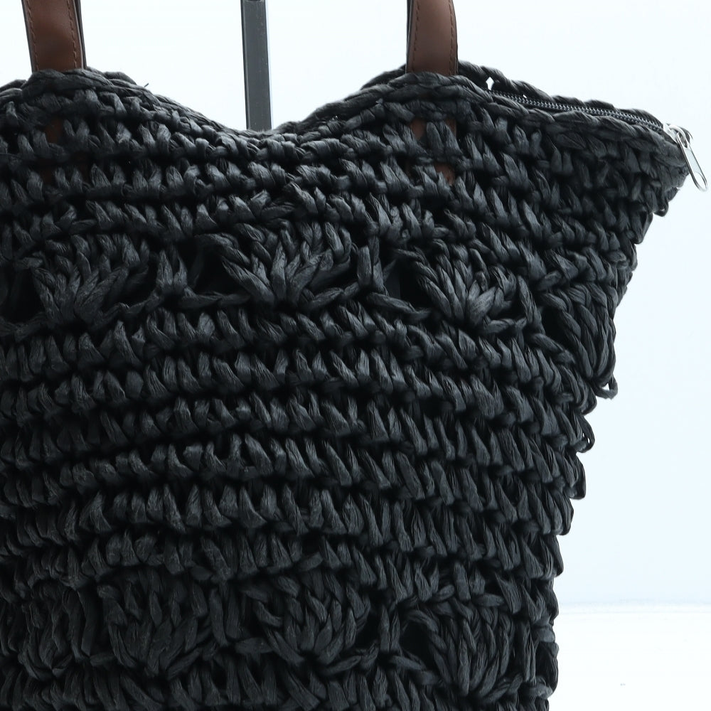 Marks and Spencer Womens Black Paper Fibre Tote Size Medium