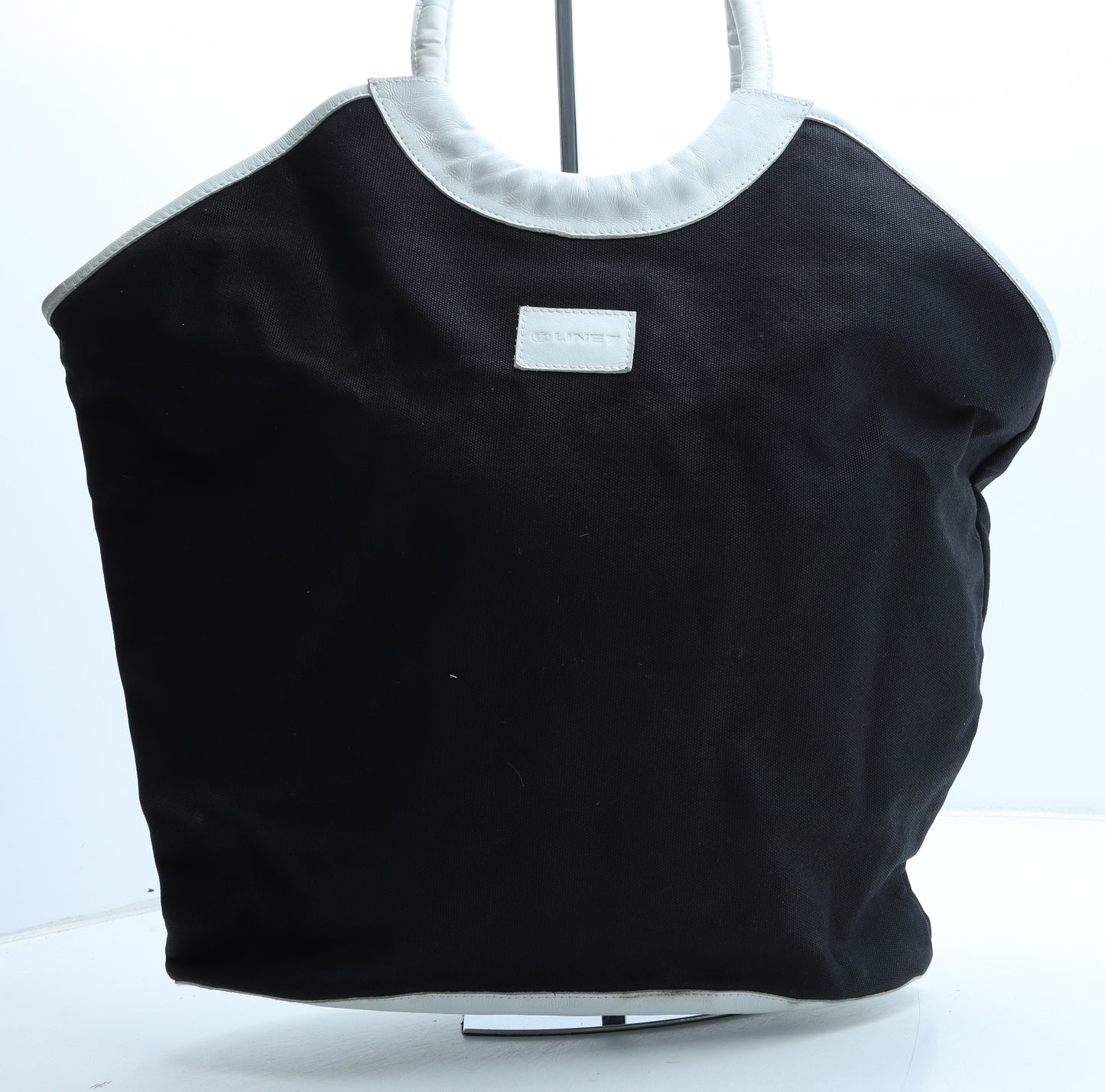 Line7 Womens Black Polyester Top Handle Bag Size Large