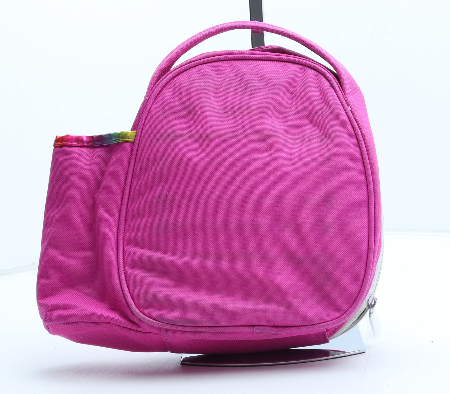 Smash Girls Multicoloured Striped Polyester Backpack Size Small Zip