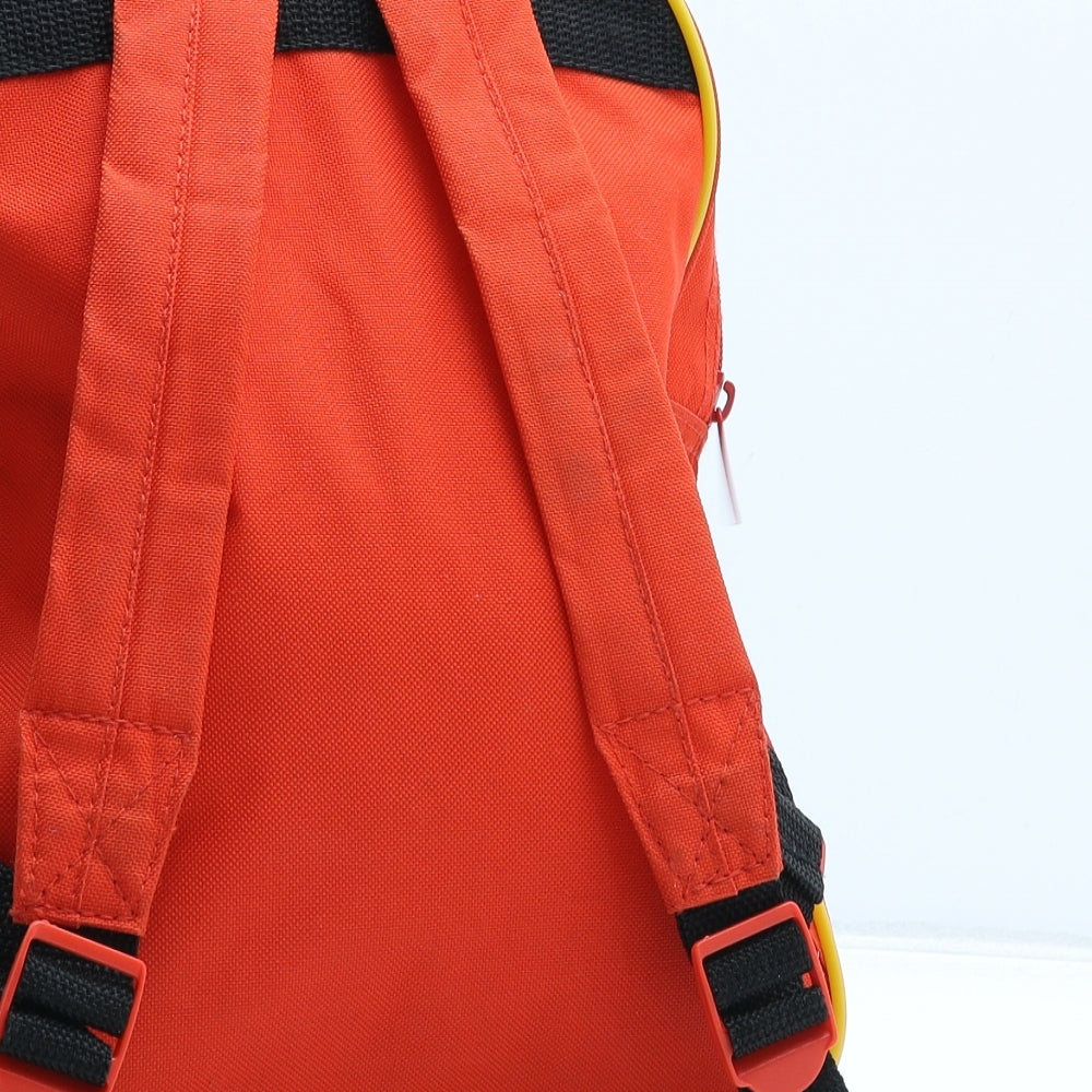 Fireman Sam Boys Red Geometric Polyester Backpack Size Medium Zip