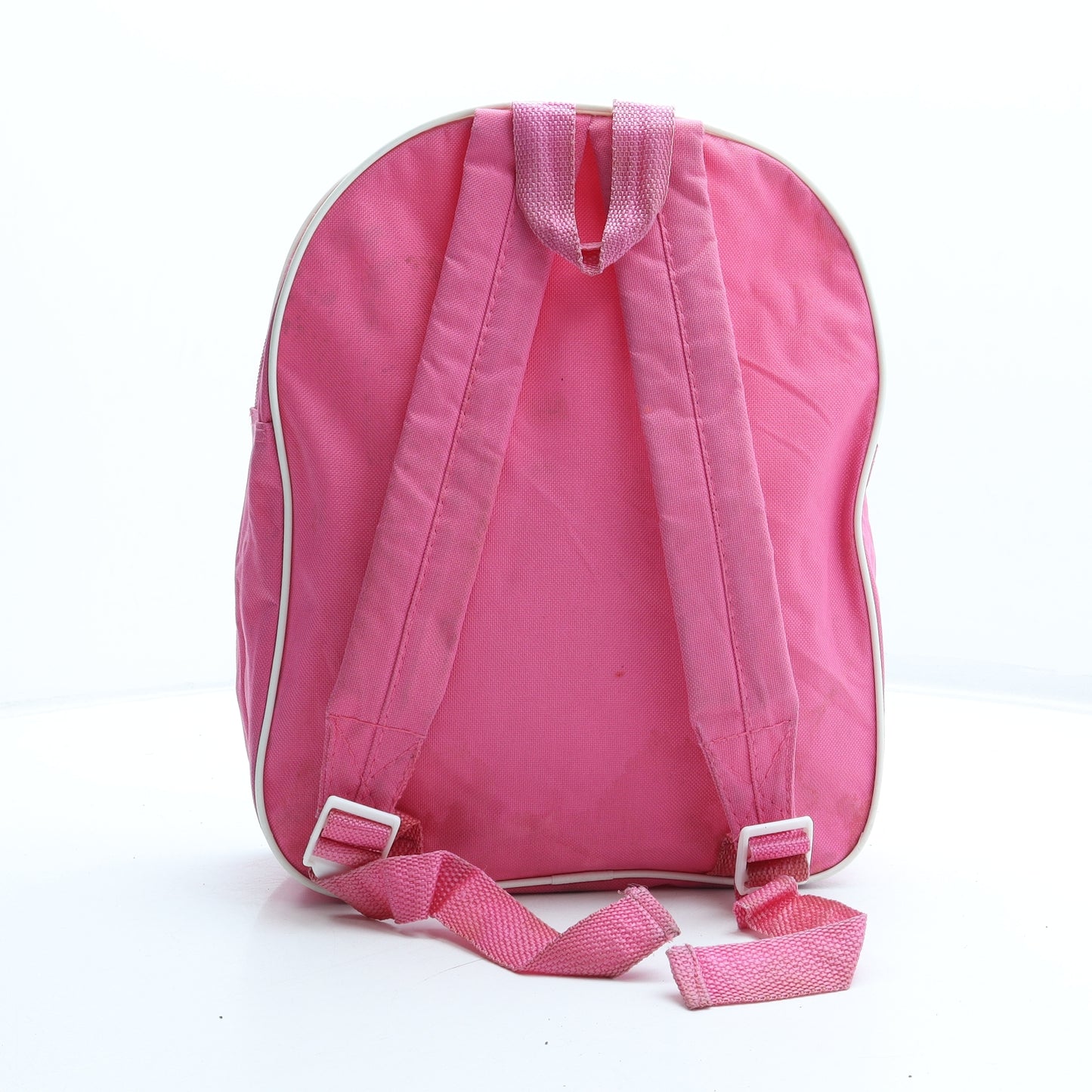 Peppa Pig Girls Pink Polyester Backpack Size Medium Zip