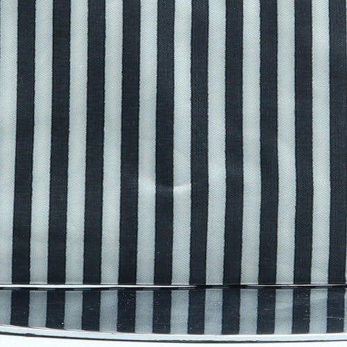 Preworn Womens Black Striped Polyester Clutch Size Small