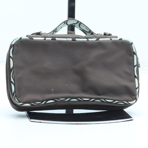 Preworn Womens Brown Geometric Polyester Clutch Size Small