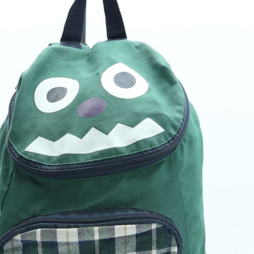 Matalan Boys Green 100% Polyester Backpack Size Medium Zip - Monster