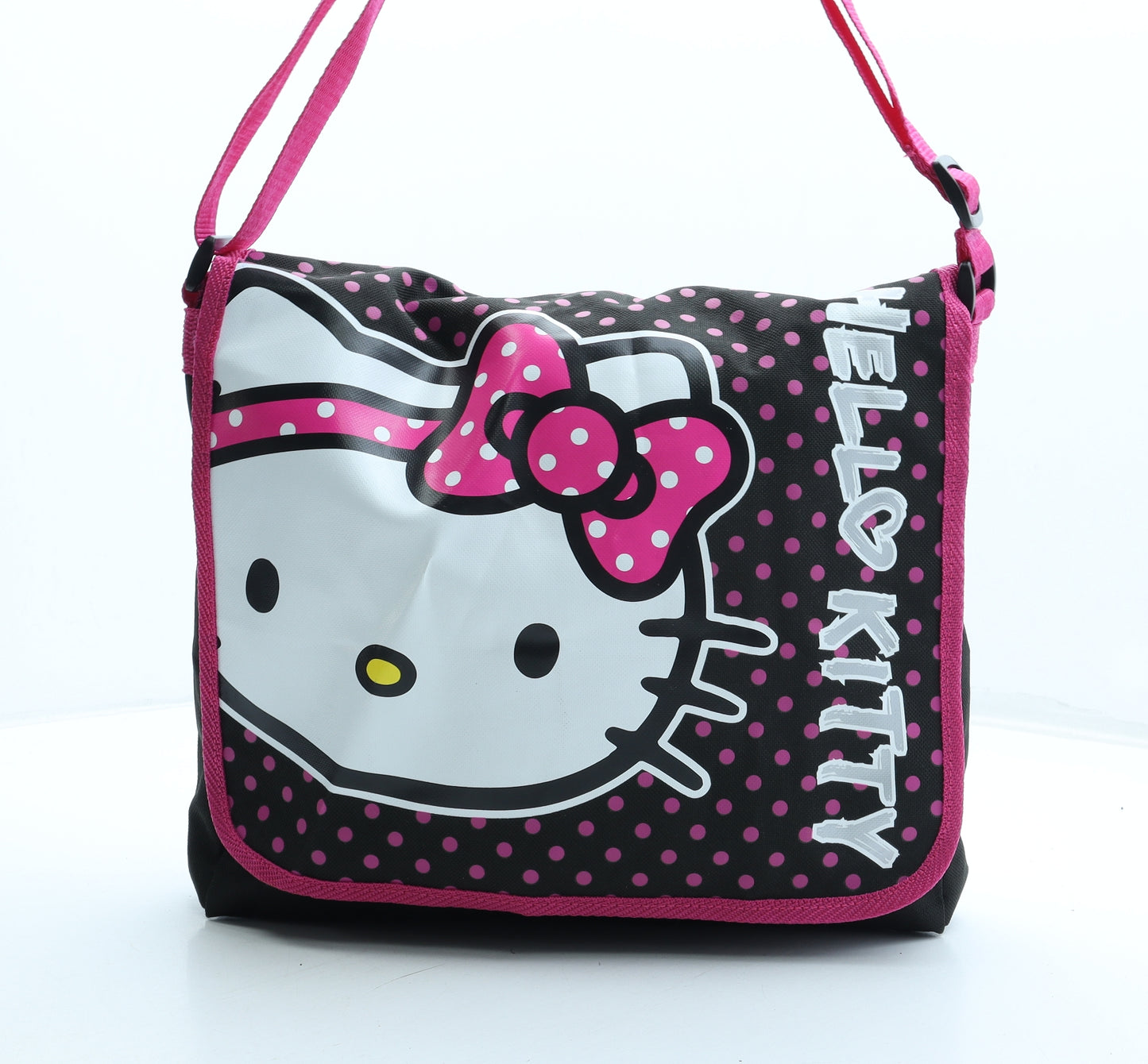 Hello Kitty Girls Black Polyester Crossbody Size Medium Hook & Loop - Hello Kitty