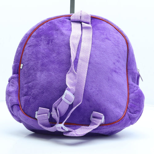 Preworn Girls Purple Polyester Backpack Size Medium Zip - Devil Emoji