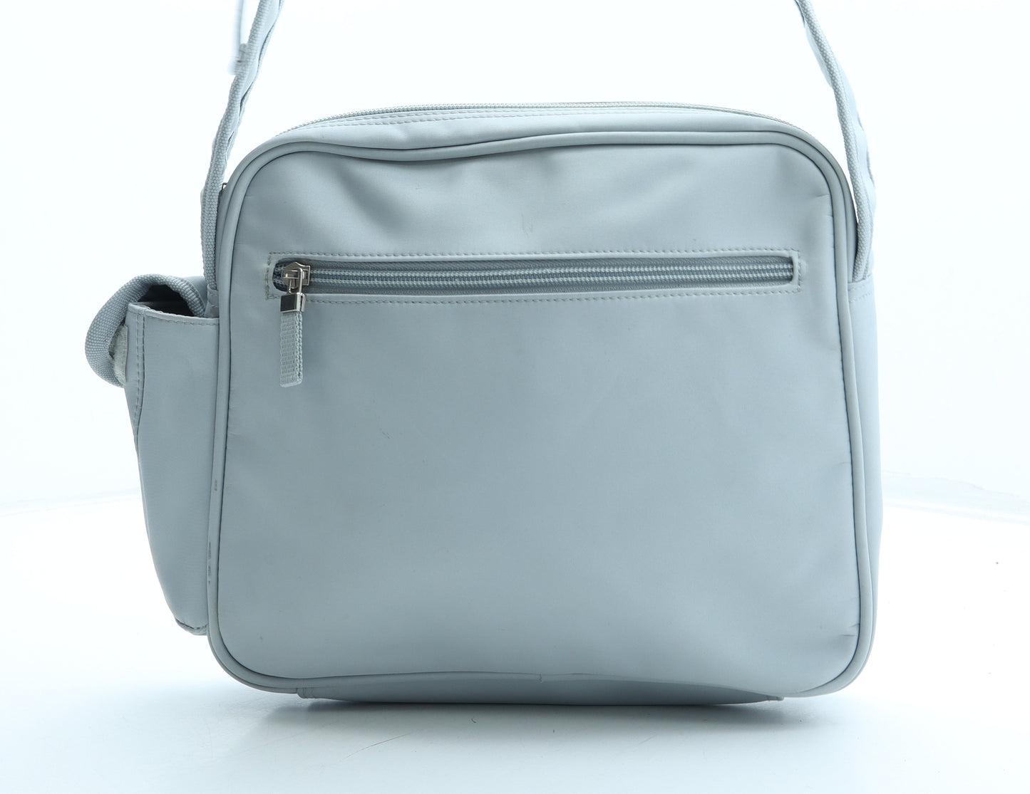 Preworn Girls Blue Polyurethane Crossbody Size Medium Zip