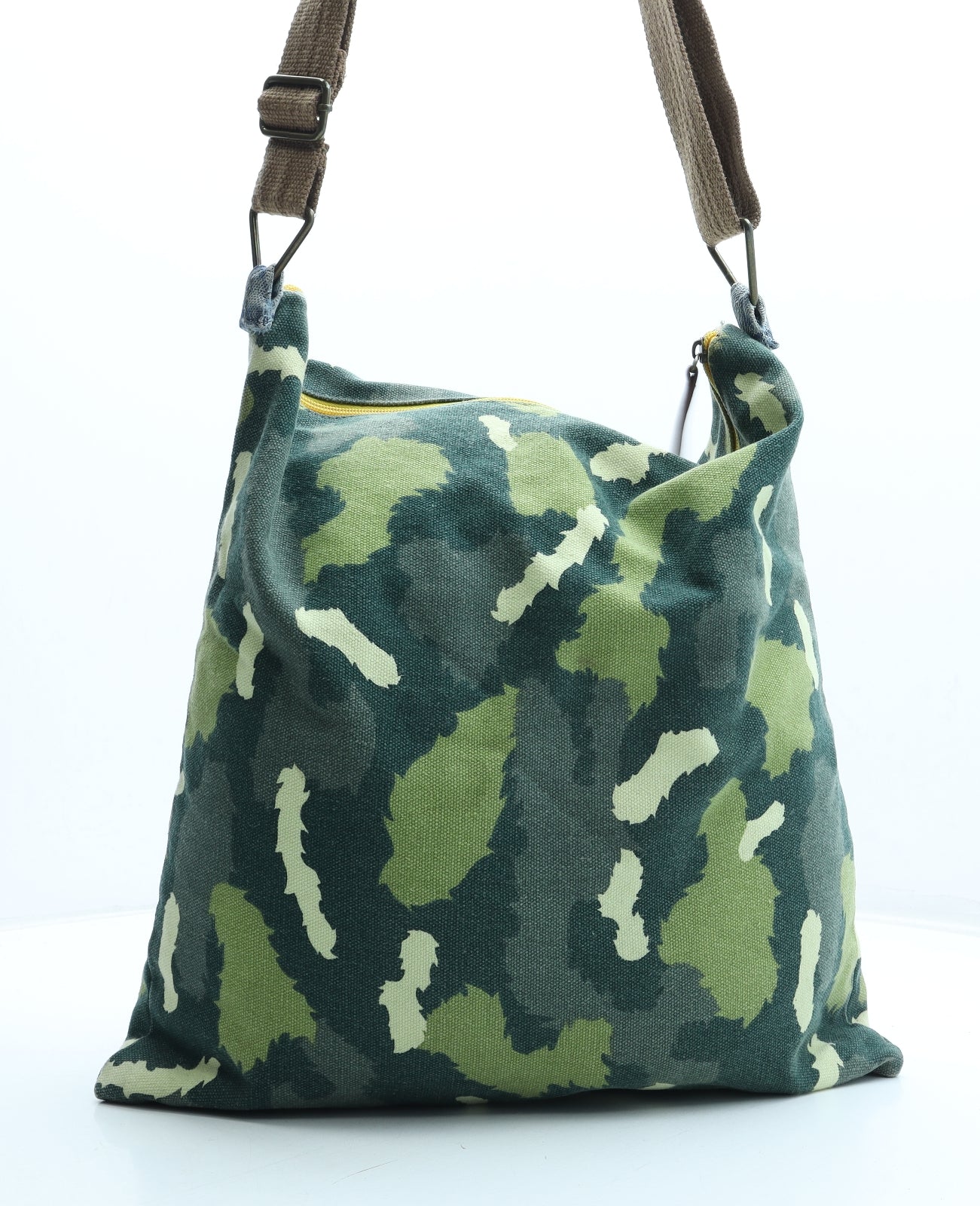 Firetrap Womens Green Camouflage Polyester Crossbody Size Medium