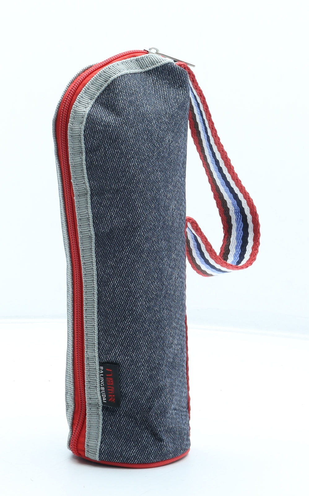 Baling Budai Womens Blue Cotton Top Handle Bag Size Small