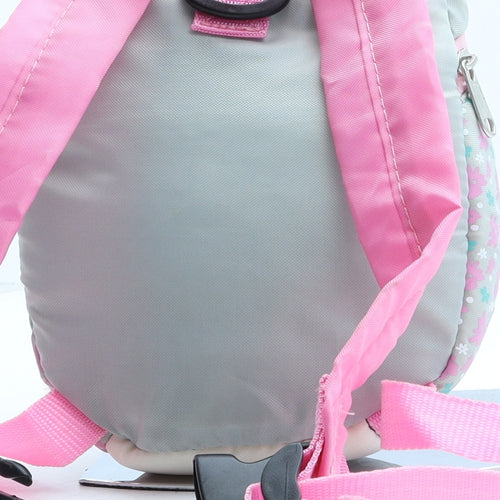 Preworn Girls Multicoloured Geometric Polyester Backpack Size Small Zip - Cat