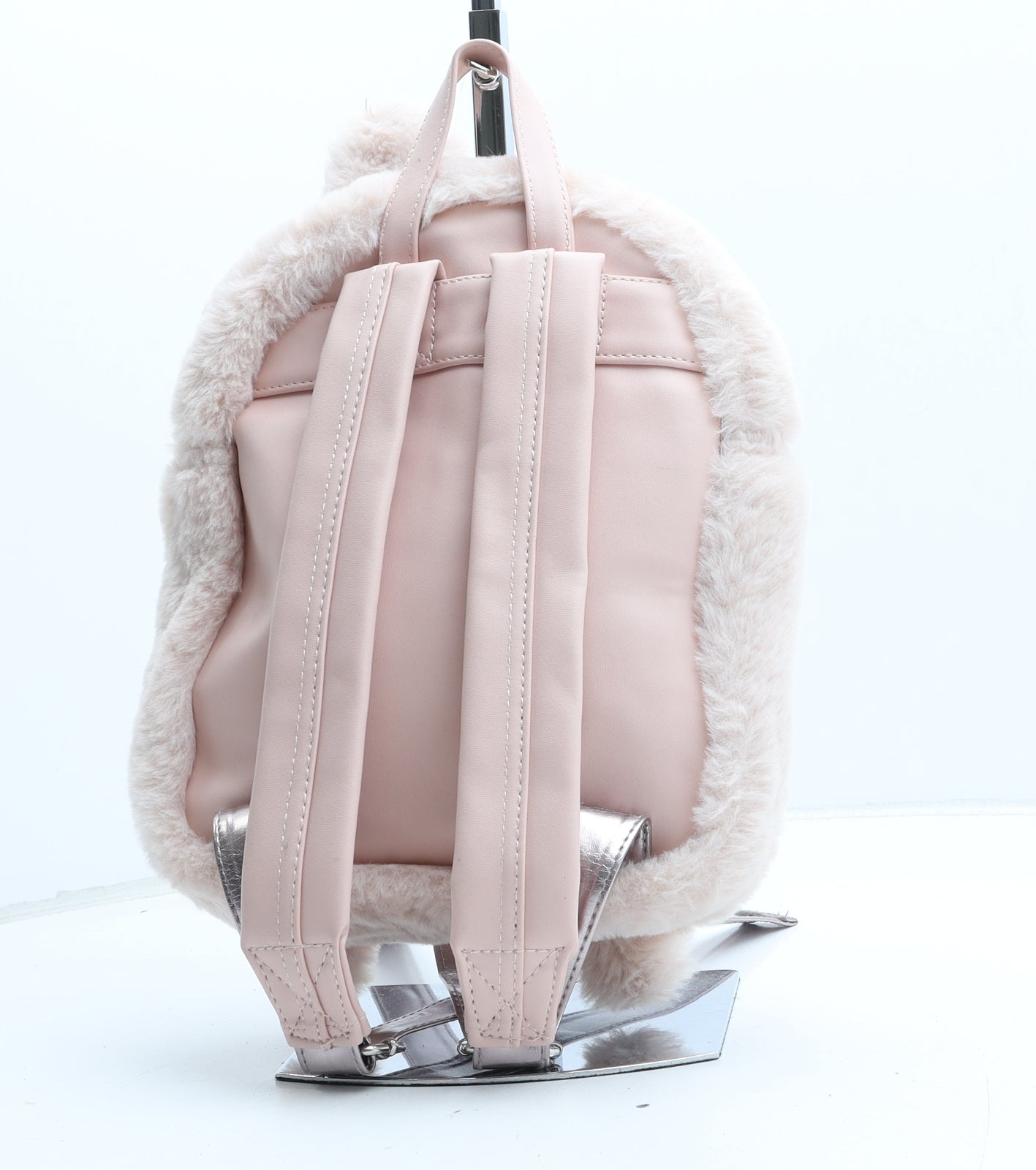 Angels Girls Pink Polyester Backpack Size Medium Zip - Rabbit