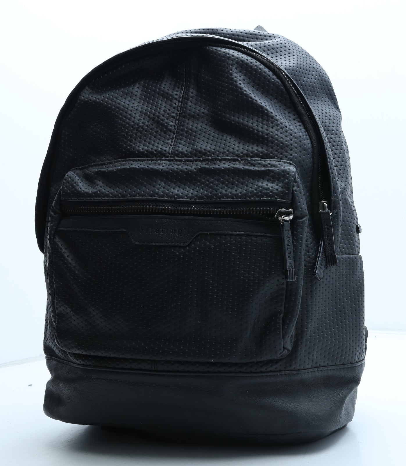 Firetrap Mens Black Polyurethane Backpack Size Large