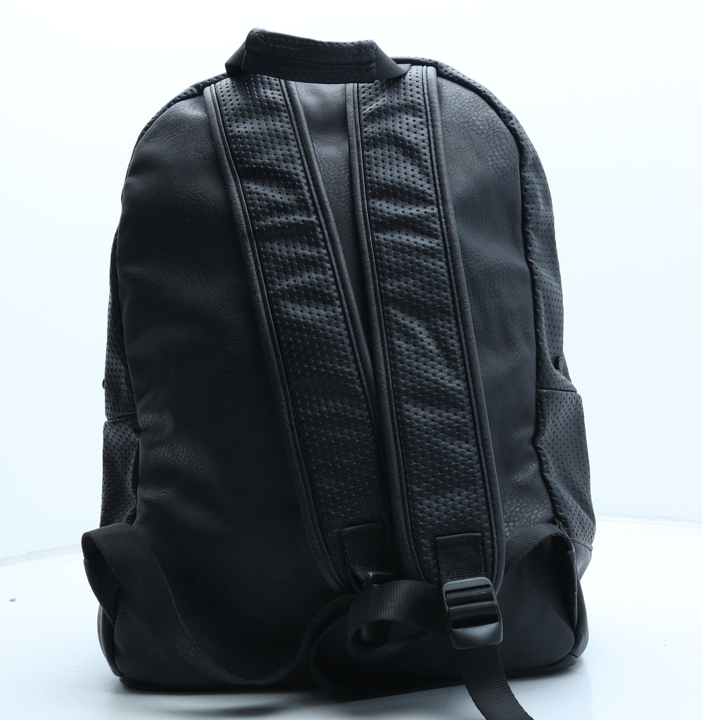 Firetrap Mens Black Polyurethane Backpack Size Large