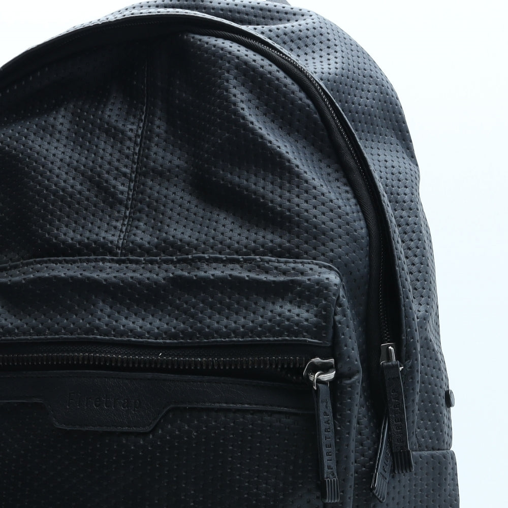 Firetrap Mens Black Polyurethane Backpack Size Large