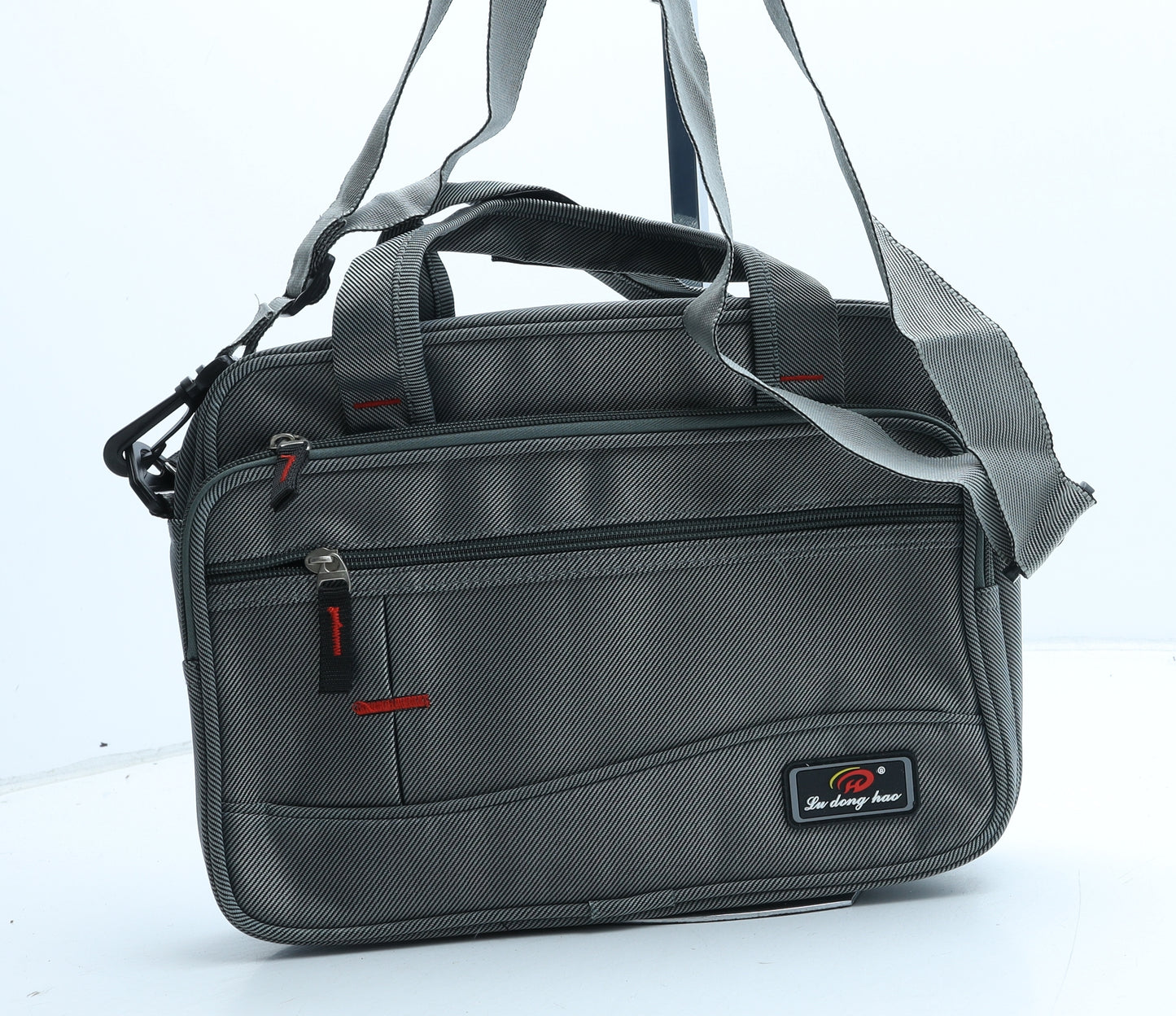 Lu Dong Hao Mens Grey Polyester Crossbody Size Medium