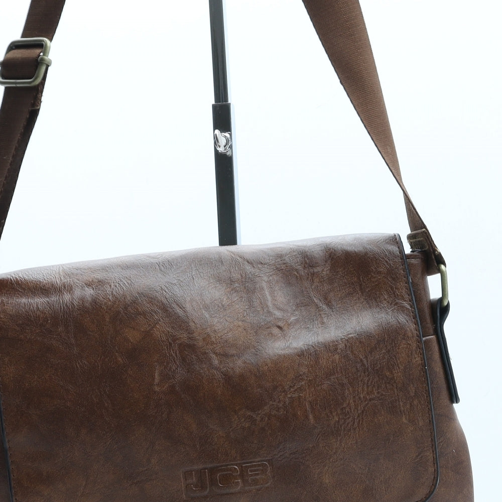 JCB Womens Brown Polyurethane Messenger Bag Size Medium