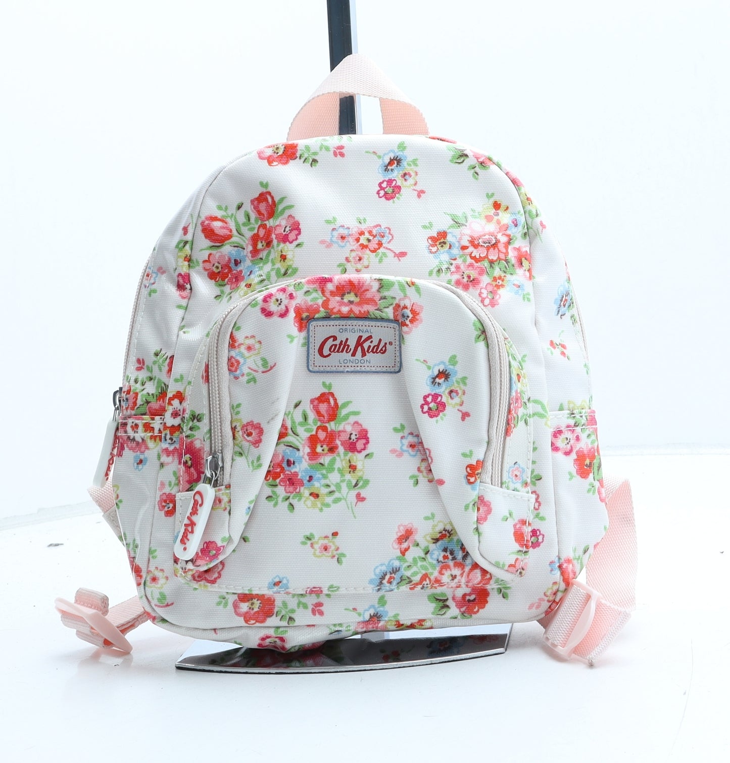 Cath Kidston Girls Beige Floral Polyurethane Backpack Size Small Zip