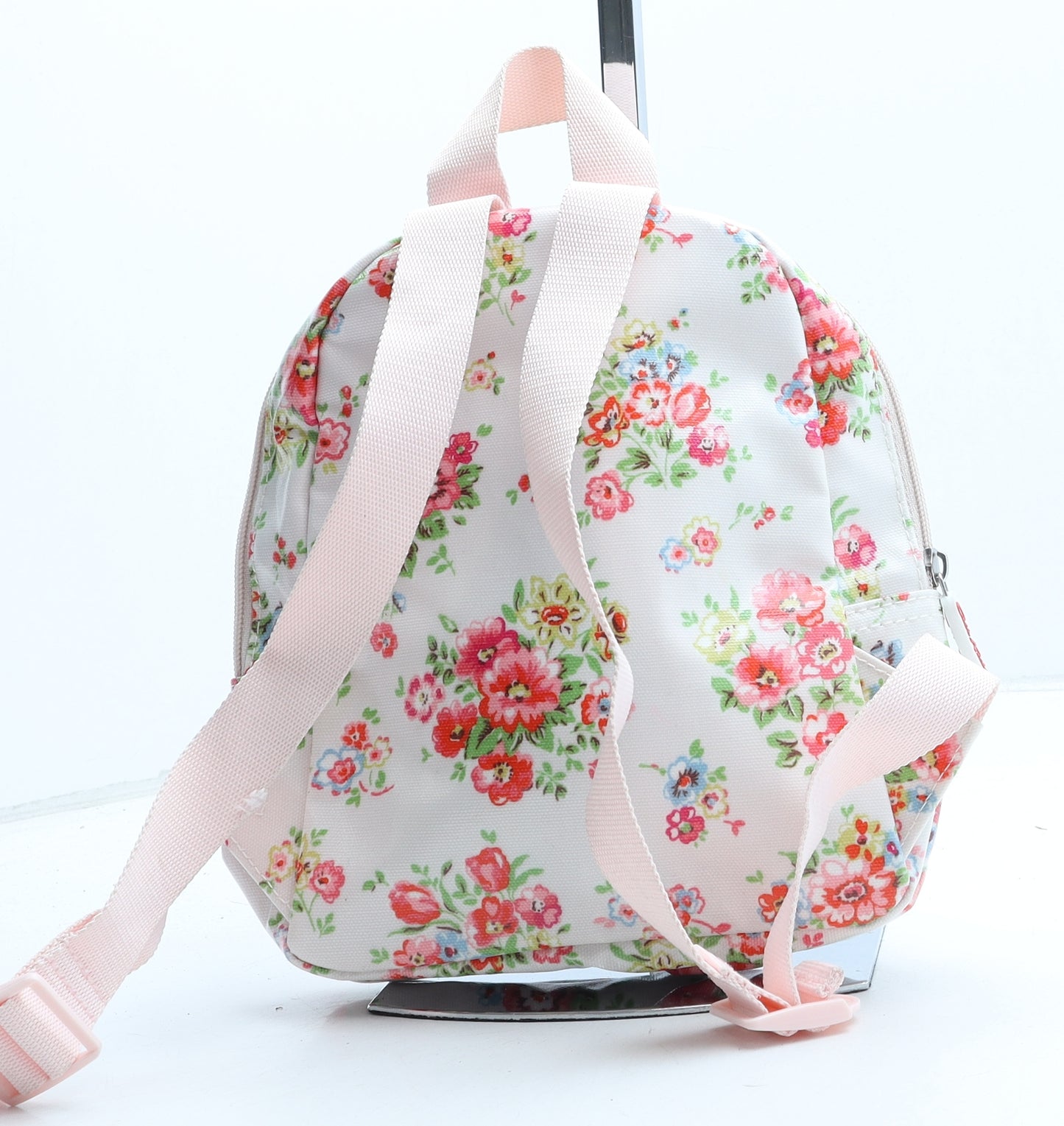 Cath Kidston Girls Beige Floral Polyurethane Backpack Size Small Zip