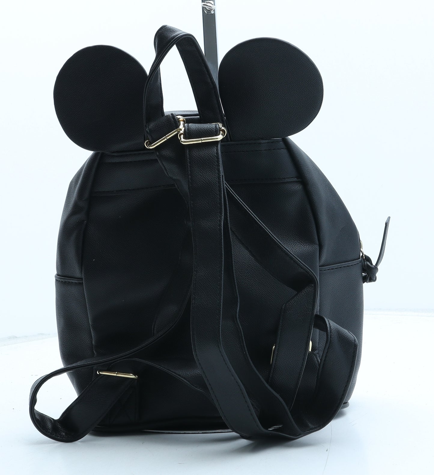 Disney Girls Black Polyurethane Backpack Size Medium Zip