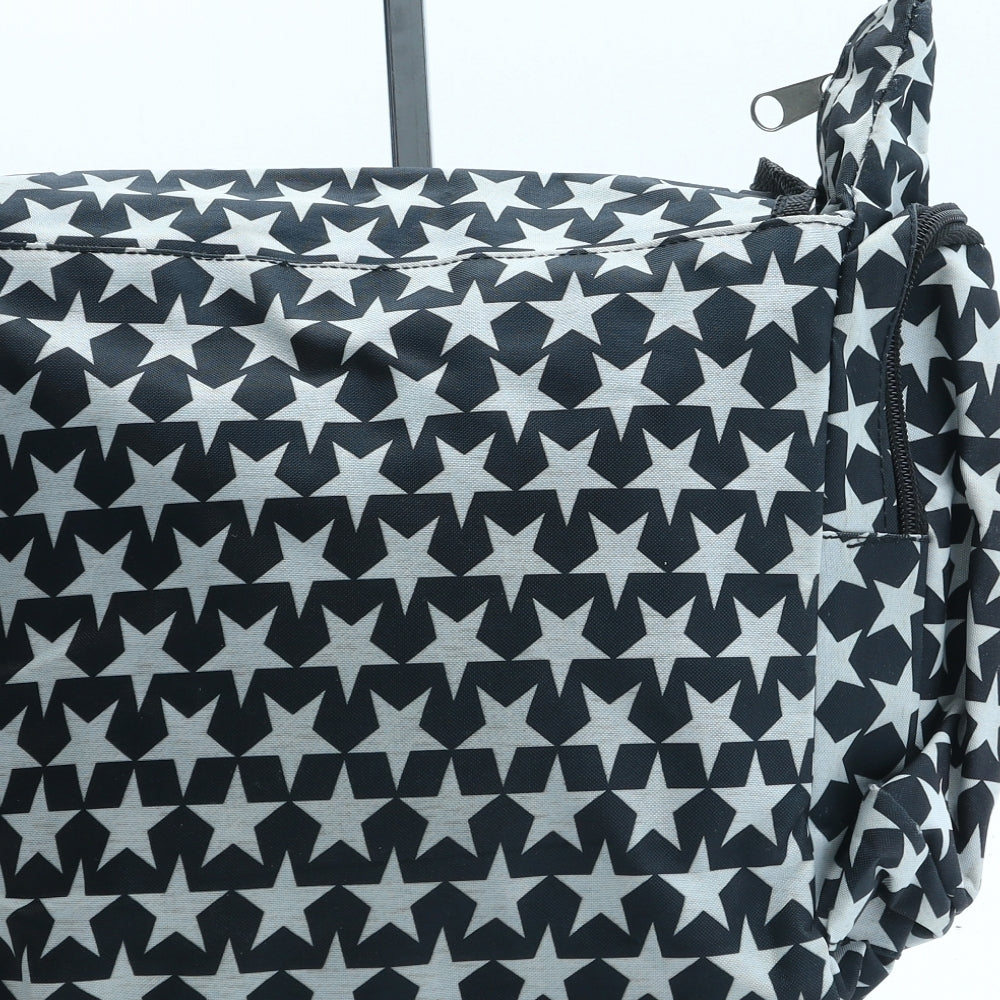 Obsessed Womens Black Geometric Polyester Crossbody Size Medium - Star Print
