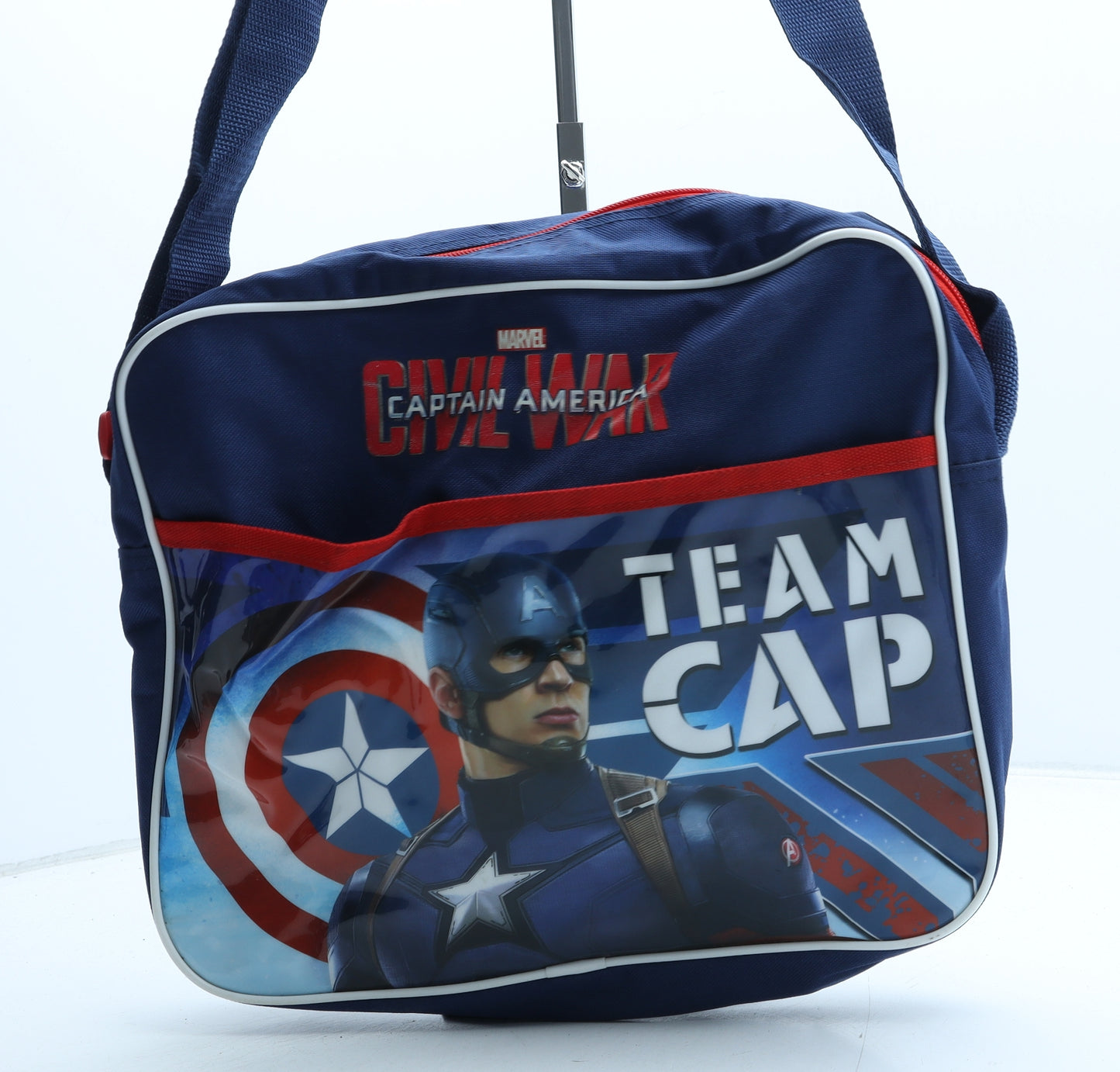 Marvel Boys Blue Polyester Satchel Size Large Zip - Captain America