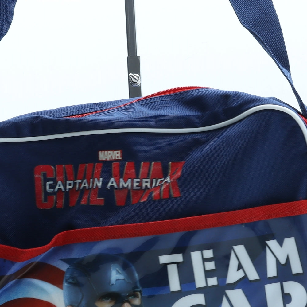 Marvel Boys Blue Polyester Satchel Size Large Zip - Captain America