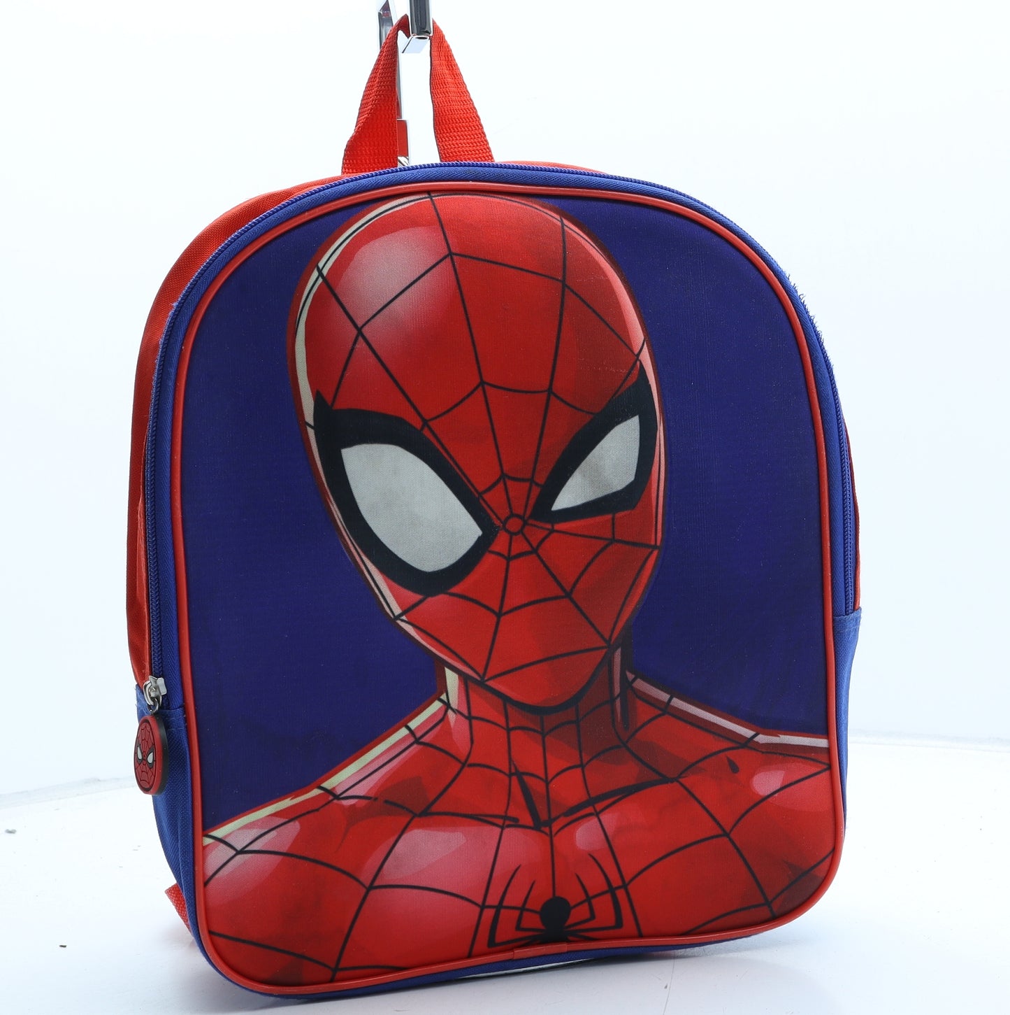 Spiderman Boys Blue Polyester Backpack Size Medium Zip