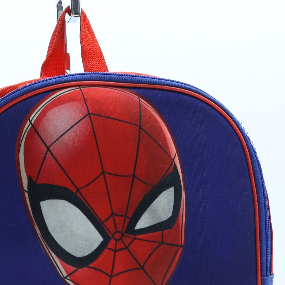 Spiderman Boys Blue Polyester Backpack Size Medium Zip