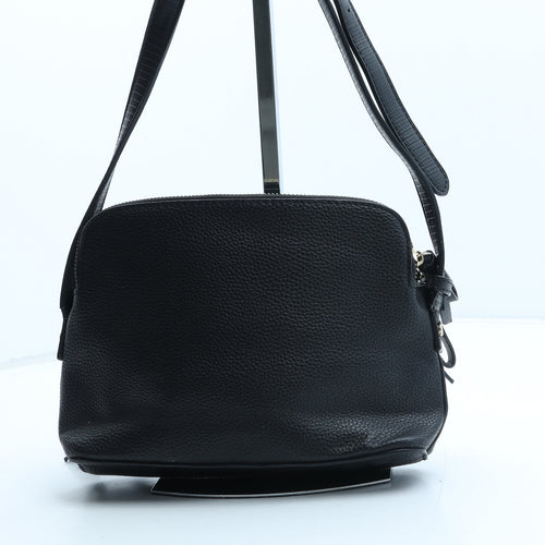 Preworn Womens Black Polyurethane Crossbody Size Small